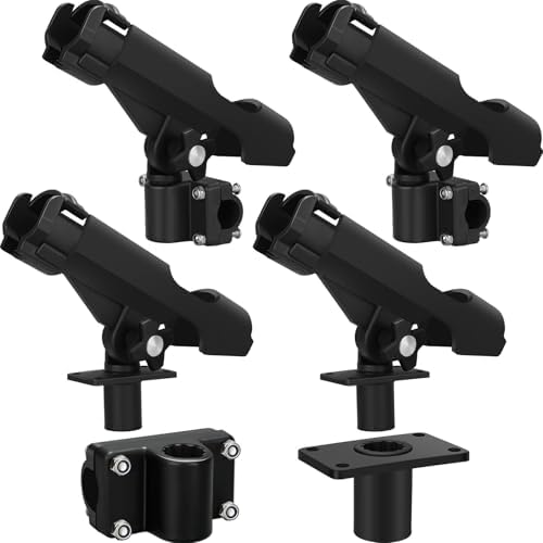 Threlaco Fishing Rod Holders for Boat Adjustable 360 Swivel