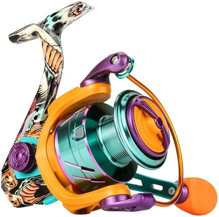 RUNCL Spinning Reel – Billings 5.2:1 Gear Ratio, Max Drag 22.05 LB, Lightweight, Interchangeable Left/Right Hand, Ideal for Freshwater & Saltwater, Available in 2000, 3000, 4000, 5000 Models