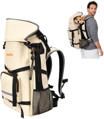 Waterproof 900D Nylon Dog Backpack Carrier for Medium Dogs Under 30 lb