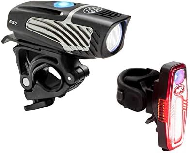 NiteRider Lumina Micro Sabre Bike Light Combo 650 Lumen Headlight 110 Lumen Taillight USB Rechargeable Bicycle LED Front and Back Light IP64 Waterproof Mountain Road Commuting MTB Cycling Safety Flash