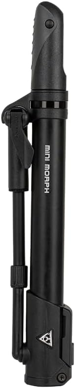 Topeak Mini Morph Bike Pump – Compact High-Pressure Portable Bicycle Pump – Fits Presta, Schrader & Dunlop Valves – Durable Aluminum Barrel