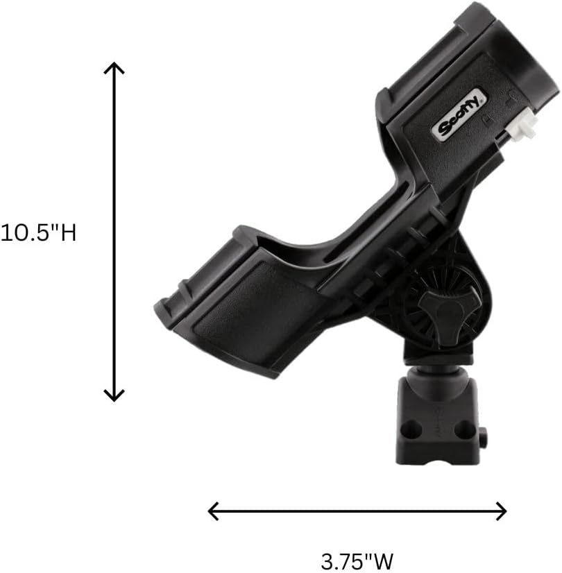 Scotty 0400-BK Rod Holder, Orca W/0241 Side/Deck Mount