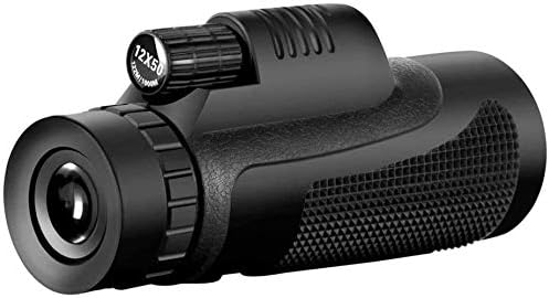 Portable Binoculars High Power Monocular 12x50 Monocular Telescope Hd Mini Monocular Outdoor Camping Scopes with Phone Clip Tripod