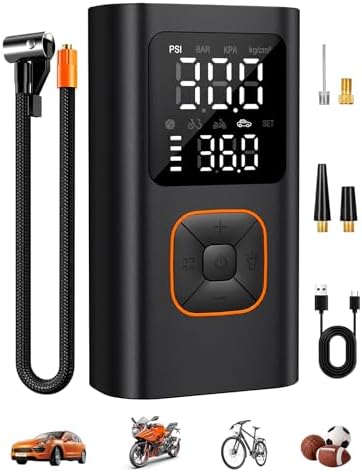 Tire Inflator Portable Air Compressor with150 PSI Memory Function