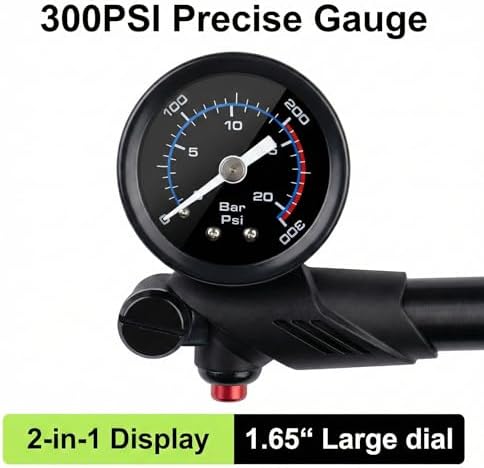 High Pressure Shock Pump for Mountain Bike - 300 PSI