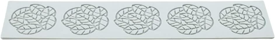 TUKE Hollow Leaf Silicone Molds Lover Heart Chocolate Molds Geometry 3D Silicone Mould Chocolate Candy Leaf Mold Sugar Craft Cake Decoration Cupcake Top (B_Leaf_11.12*2.4*0.12inch) BH0974