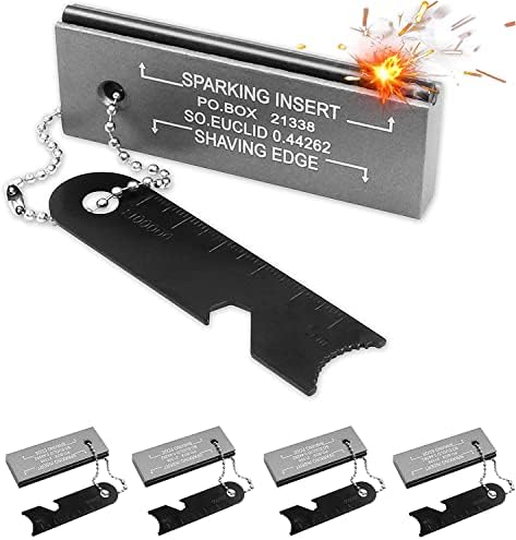 Fire Starter Survival Kit, Magnesium Waterproof Matches Ferro Flint Block,Outdoor Survival Firesteel Gears with Striker for Camping Hiking Hunting Emergency