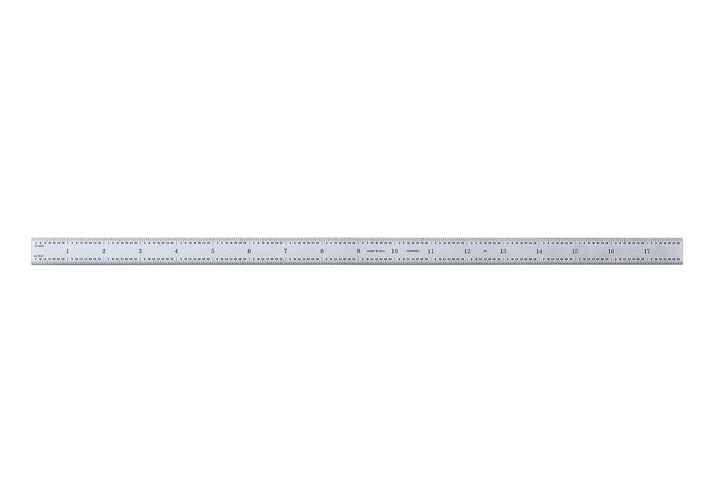 PEC Tools 18" Flexible Metal Ruler, 3R Graduation, Precision Measuring Tool
