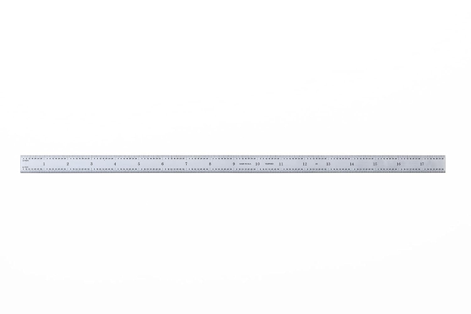 PEC Tools 18" Flexible Metal Ruler, 3R Graduation, Precision Measuring Tool