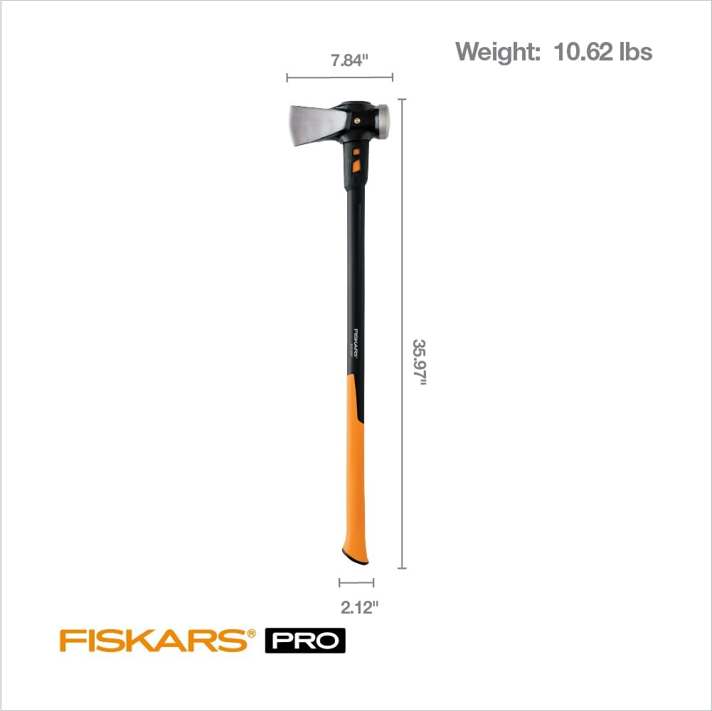 Fiskars Pro IsoCore 8 lb Splitting Maul, 36" Wood Splitter Axe