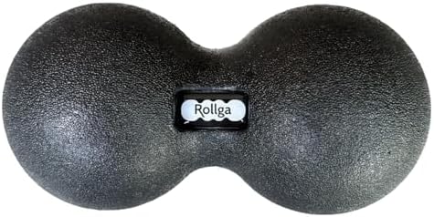 Rollga Peanut - The Better Peanut Ball Roller for Deep Tissue Massage, Mobility, Physical Therapy, Double Lacrosse Ball Massage, Back Pain, Myofascial Release, Muscle Knots, Suboccipital, & Acupoint
