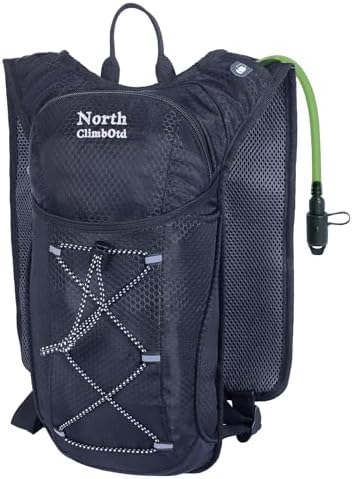 Hydration Backpack, Water Buffalo Hydration Backpack with 2L Water Bladder, Water Pack Backpack for Outdoor Sports of Running Hiking Camping Cycling Skiing for Women Men, Black
