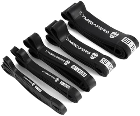 Gymreapers Resistance Bands for Working Out – Elastic Pull Up Exercise Assistance Bands Set for Powerlifting, Stretching, WOD, Strength Training – for Men & Women