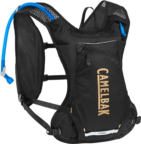 CamelBak Chase Race 4 Bike Hydration Vest with 50oz Reservoir, Lightweight Racing Fit for Fast Road and Gravel Riding, Black