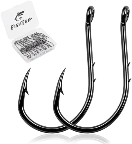FishTrip 50/100pcs Octopus Baitholder Hooks, Circle Hooks for Freshwater