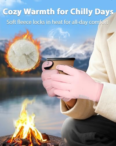 RIGWARL Upgraded Wool Winter Gloves for Cold Weather, Womens Gloves with Touchscreen, Thermal Warm Drving Glove for Running Hiking Walking Camping Skiing Biking Snow, Gifts for Women