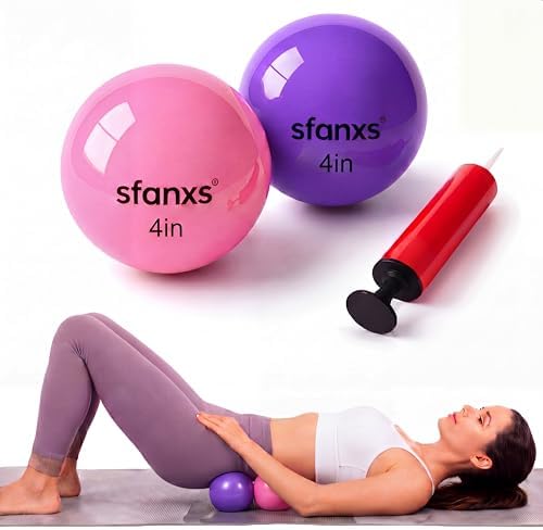 2 Pack Hip Flexor Release Ball Set with Pump, 4 Inch