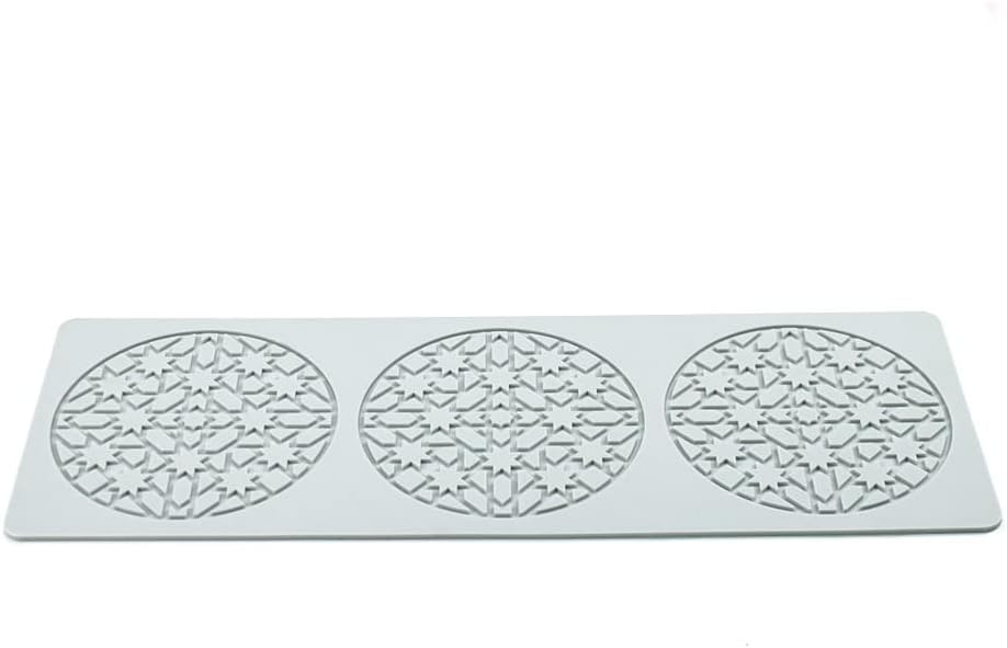 Hollow Leaf Silicone Molds Lover Heart Chocolate Molds Geometry 3D Silicone Mould Chocolate Candy Leaf Mold Sugar Craft Cake Decoration Cupcake Top (M_Star_14.4 * 5 * 0.12inch)
