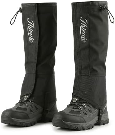 Leg Gaiters for Hiking, Lightweight Waterproof Boot Gaiters for Men Women, Adjustable Shoe Gaiters for Hiking Walking Climbing Hunting Trekking Mountaineering Skiing