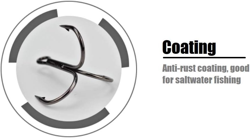 Fishing Hooks Treble Hooks for Hook Upgrade Cutting Blade 4X Strong Short Shank Black Nickle