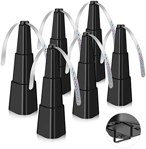 AMIAEDU Fly Fans for Tables, Fly Repellent Fan for Indoor/Outdoor, Food Fans to Keep Flies Away for Party, BBQ, Home, Picnics, Travel, Portable and Easy Use 6 Pack (Black)