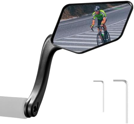 ROCKBROS Bar End Bike Mirror, 360° Adjustable Bicycle Mirror for E-Bike
