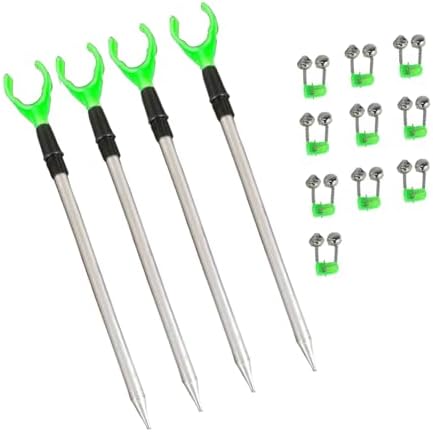 4-Pack Telescopic Fishing Rod Holders for Ground Fishing Rod Holders Stand Fishing Pole Rack for Bank