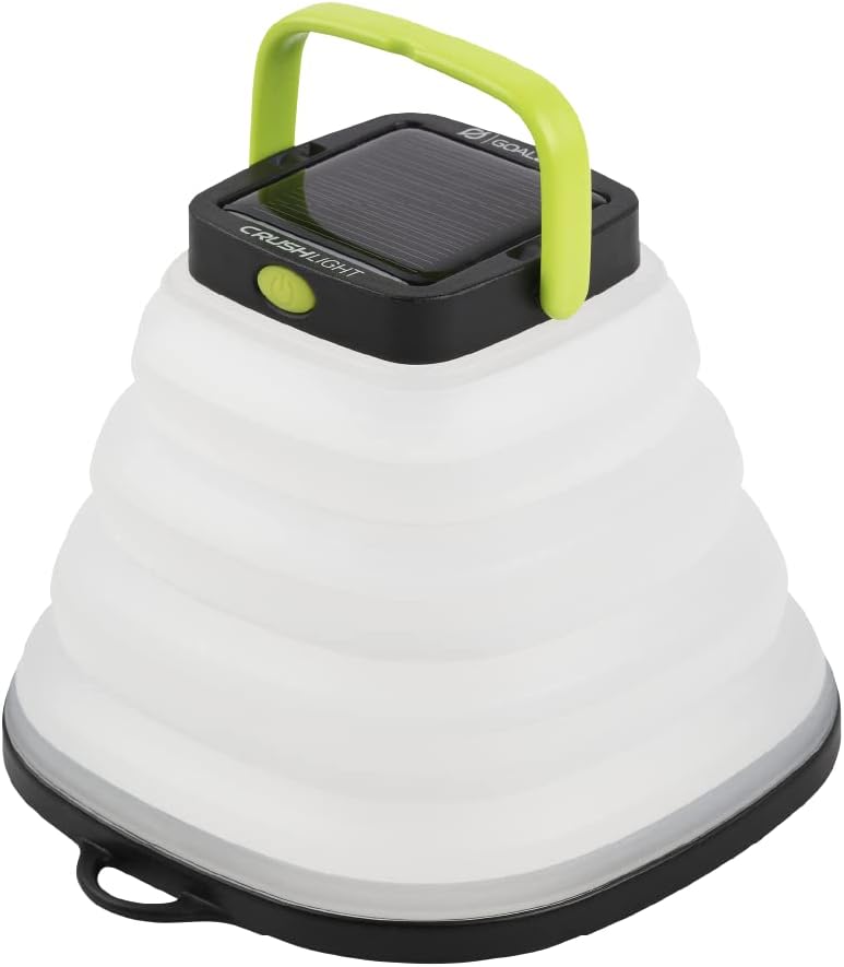 Goal Zero Crush Light Chroma Lantern Collapsible Solar Lantern 3 White Plus Multicolour Fade Plus 6 Colour Modes Turn Campsite Into A Party Built-in Solar Panel Or Charge from Any USB Port,Black