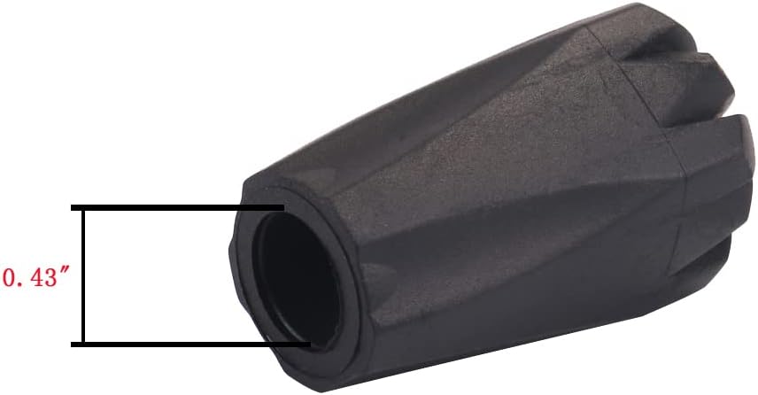 Trekking Pole Accessories Extra Thick and Wear Resisting Rubber Tips Snow Support Mud Support for Hiking Poles for All Common Trekking Poles, Hiking Sticks, Nordic Walking Poles with a Inner Diameter of 11mm/0.43"