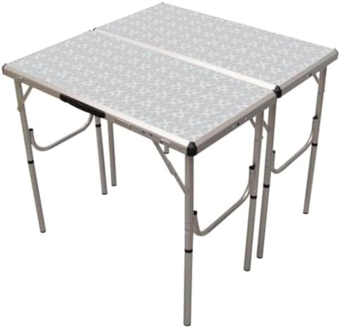 Coleman 4-in-1 Outdoor Folding Table, Lightweight Camping Table with 3 Adjustable Heights & Carry Handle, Great for Patio/Deck, Camping, Tailgating, & More