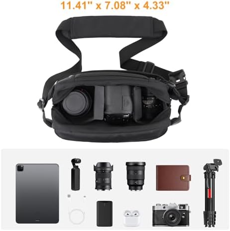 MOSISO Camera Bag Camera Photographers Bag, Shoulder Photography Bag, Black