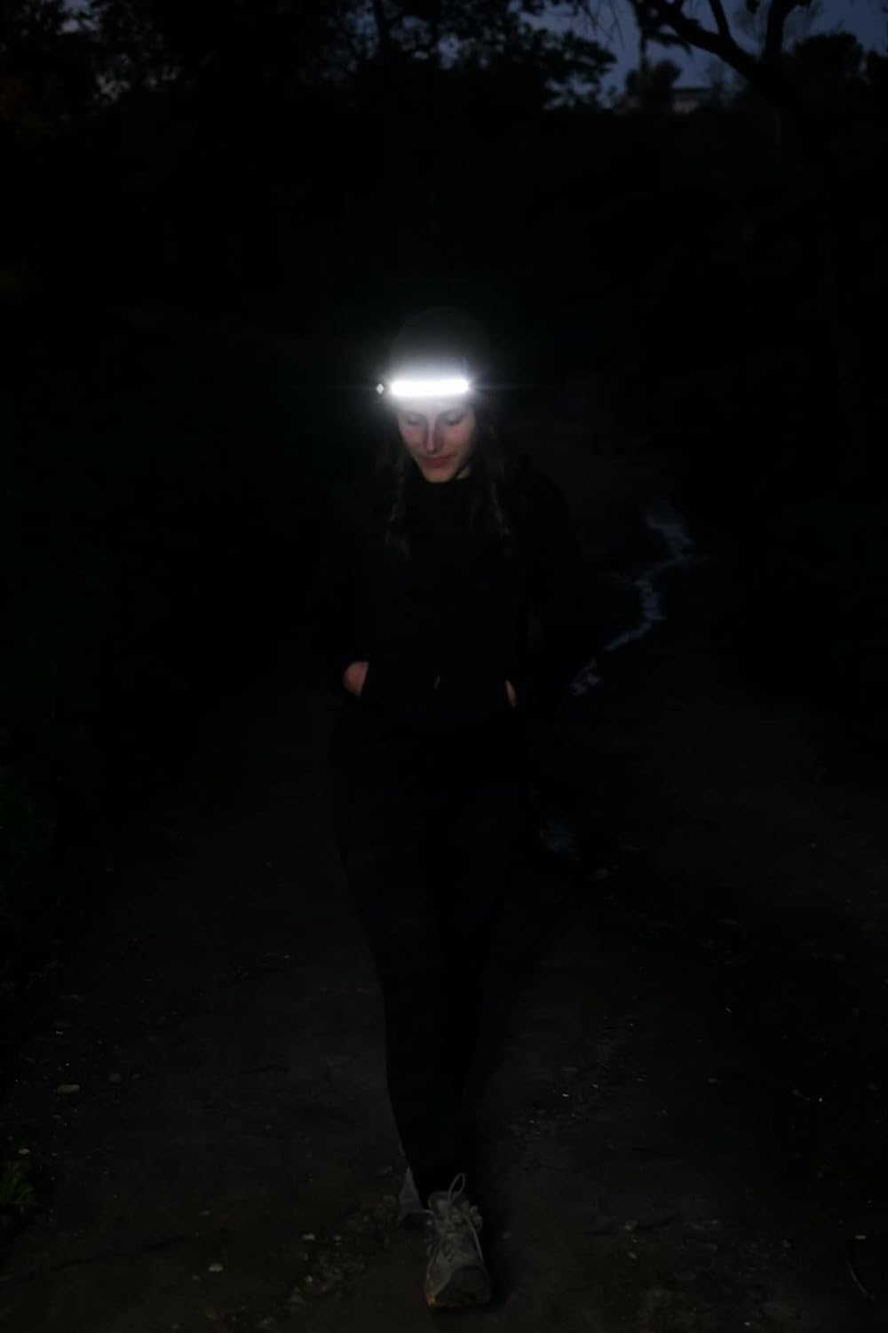 NightBuddy The Original LED Headlamp Rechargeable Flashlight for Adults Camping Essentials Backpacking Lights 4X Brighter Other Headlight Headband Lamp 5 Light Modes Hiking Gear Must Haves (Headlamp)