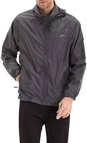 TRAILSIDE SUPPLY CO. Men's Lightweight Packable Windbreaker Jacket