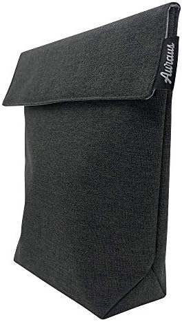 Insulated Reusable Eco Snack bag, Sandwich bag, Food Pouch, Insulated Lunch Bag, Insulin Cooling Case, golf pouch, Work, Picnics, Travel, Men, Woman (Dark Grey)