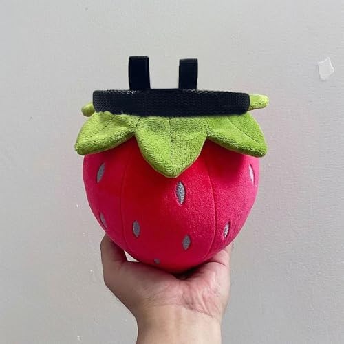 Strawberry Chalk Bag Rock Climbing Chalk Bag Suitable Bouldering Gym Indoor & Outdoor Climbing with Adjustable Belt