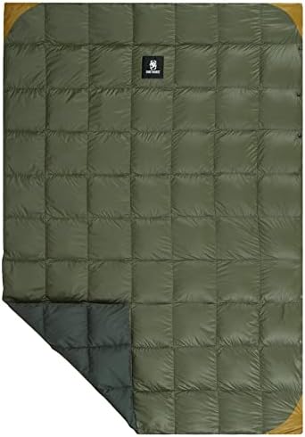 ONETIGRIS Down Camping Blanket Warm, Lightweight, Packable, Puffy Outdoor Travel Quilt for Cold Weather Backpacking Hiking Stadium Gardening Beach Picnic