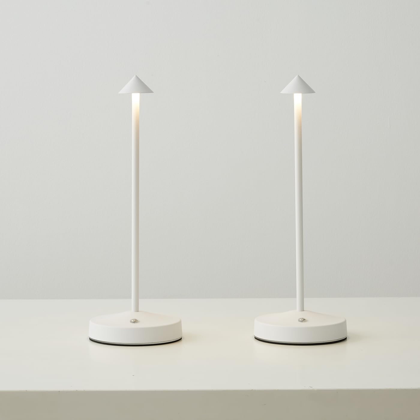 Cordless Table Lamps,Rechargeable Led Touch Bar Lamp, Portable Battery Desk Lamp,2 Level Brightness Dimmable Night Light,Minimalist Design, for Living Room/Restaurant/Couple Dinner/(White)