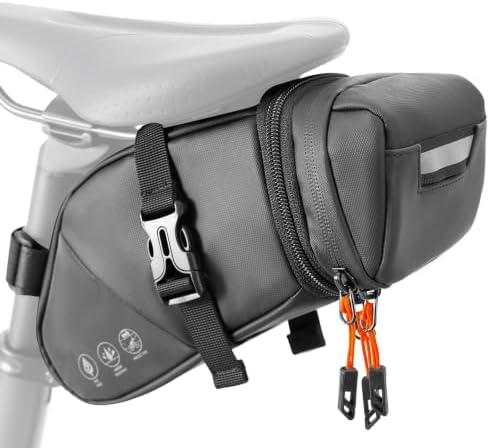 NDakter Bike Saddle Bag Expandable Under Seat Bicycle Seat Bag 1.5-2L