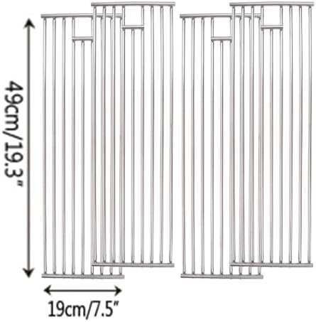 4Pcs Stainless Steel Grill Grate 19 1/4 x 7.5 Inch