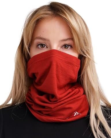 Merino.tech Merino Wool Base Layer Womens Set - Midweight Merino Wool Thermal Underwear for Women Top & Bottom + Neck Gaiter