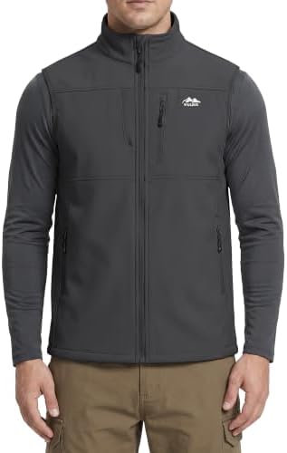WULFUL Men's Golf Vest Windproof Lightweight Outerwear Sleeveless Jacket