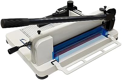 HFS(R) Heavy Duty Guillotine Paper Cutter 400 Sheet Capacity | Solid Steel Construction (A4-12'' Paper Cutter)