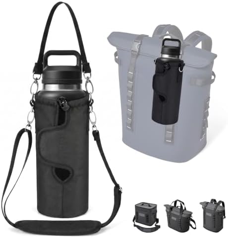 Bottle Holder for HitchPoint Grid Compatible with YETI Camino 20 35 Zip Carryall & Hopper Soft Coolers, Waterproof Oxford Fabric with Stainless Steel Hooks, Hands-Free YETI Bag & Cooler Accessories