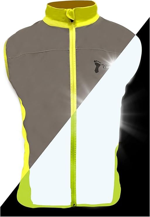 ReflecToes Reflective Bike Vest for Night Visibility – Hi Vis Running & Cycling Gilet – Lightweight, Breathable Outer Layer