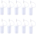 GORGECRAFT 10PCS 10ML Precision Needle Tip Applicator Bottle Translucent Plastic Squeeze Glue Dropper Bottles with Metal Fine Tip for Ink Liquid DIY Paper Quilling Craft Acrylic Painting (Orange)