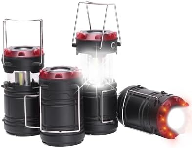 Lichamp 4 Pack Lantern Camping Essentials Lights, Collapsible Lanterns