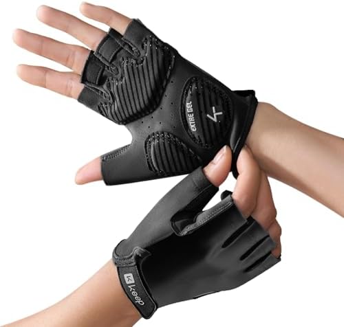 KEEP Workout Gloves for Men & Women, Breathable Skin-Friendly Non-Slip Gym Gloves for Weight Lifting, Pull-Ups, Dumbbells, Cycling, Fitness Training & Home Exercise