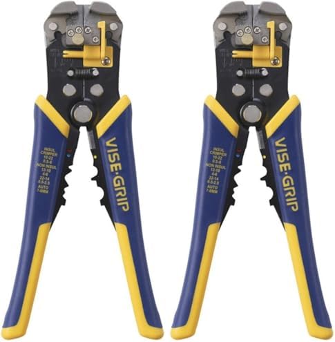 IRWIN Vise-Grip Wire Stripper, 2 Inch Jaw, Cuts 10-24 AWG, ProTouch for Comfort, Blue (2078300)