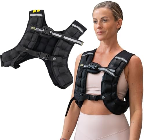 TRX HexGrip Weight Vest - 10 lb Adjustable Weight Vest for Strength Training & Running, Breathable Workout Vest for Fitness, Muscle Building, Weightlifting & Weight Loss, Durable Training Equipment