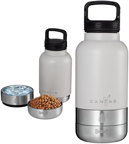 32oz Insulated Dog Water Bottle, Leak Proof with Food & Water Bowls